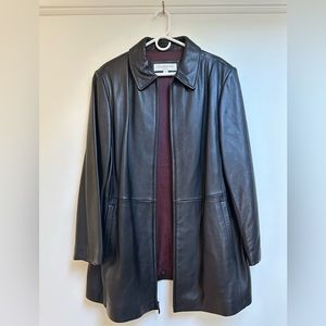 Black leather Liz Claiborne jacket